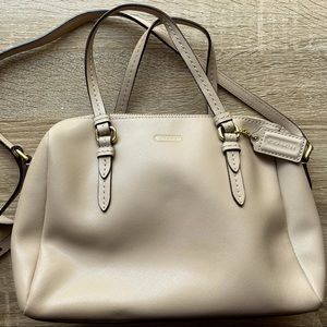 Timeless Coach crossbody with top handles